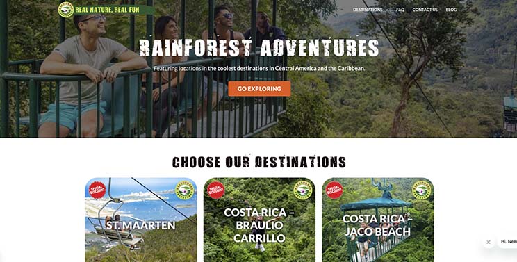 SEO para Rainforest Adventures  