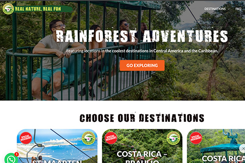 Posicionamiento en buscadores para Rainforest Adventures. USA